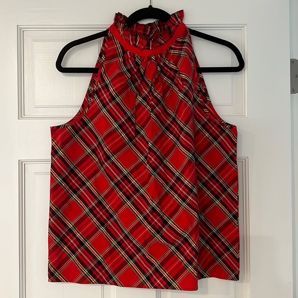 J. Crew Sleeveless Holiday Blouse